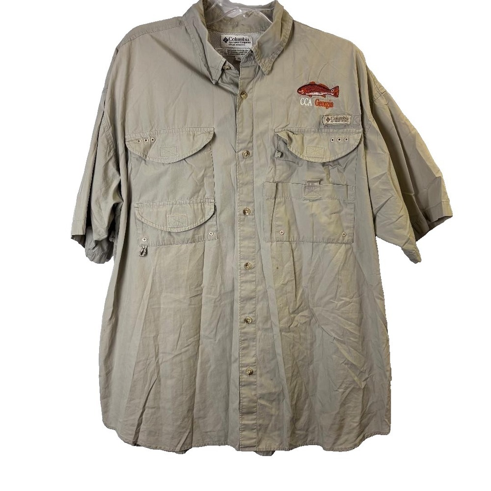 Columbia‎ Performance Fishing Gear Shirt CCA Georgia Vented Men's Size XL